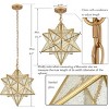 Claxy Brass Moravian Star Pendant Lights Seeded Glass Shade, 15-Inch - 4 of 4