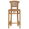 vidaXL Bar Stool Solid Teak Wood - 2 of 4