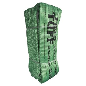 Field Tuff Heavy-Duty Tow Strap with Reinforced Loops, 7" Wide x 30' Long, Green - 1 of 4