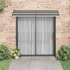 vidaXL Door Canopy Black 94.5"x29.5" PC - 2 of 4
