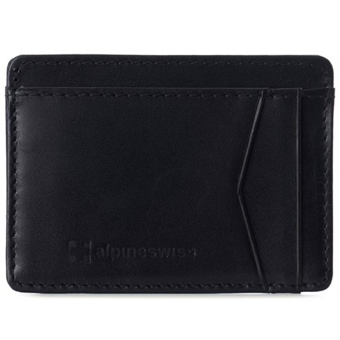 Alpine Swiss Harper Mens Rfid Slim Front Pocket Wallet Magnetic Money Clip Id  Card Holder Leather : Target
