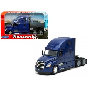 Freightliner Cascadia Truck Blue "Transporter" 1/32 Diecast Model by Welly - 1 of 3