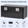 Heavy Duty Aluminum Diamond Plate Truck Toolbox with Sliding Shelf, Waterproof Truck Storage Organizer Chest for Pick Up Truck Bed - 3 of 4