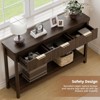 Gikpal 51"Fluted Console Table , Entryway Table, Sofa Table with 3 Drawers and Open Shelf, Modern Narrow Display Shelf for Hallway Living Room - 4 of 4