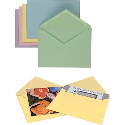 Staples Gummed Assorted Pastels Specialty Envelopes 50/Box (20560/18682)