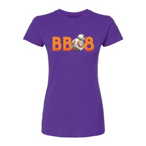 Women's Star Wars: The Force Awakens BB8 Fitted Graphic T-Shirt - Purple - Medium - 1 of 1