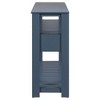 PAGED Vintage Console Table with 4 Drawers, 2-Shelf Entryway Sofa Table with Retro Handles, Modern Entryway Table with Storage - 4 of 4