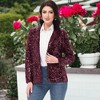 Anna-Kaci Women's Glitter Long Sleeve Open Front Sparkle Party Blazer Jacket - 4 of 4