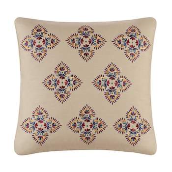 Waverly 18"x18" Castleford Damask Decorative Throw Pillow