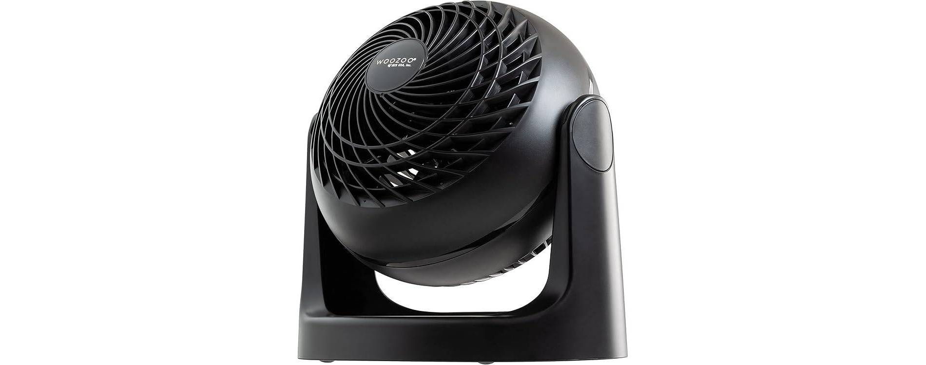IRIS WOOZOO Desk Fan Air Circulator 3 Speeds 52ft Max Air Distance Black