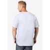 KingSize Men's Big & Tall Shrink-Less Lightweight Longer-Length V-Neck T-Shirt - 3 of 4