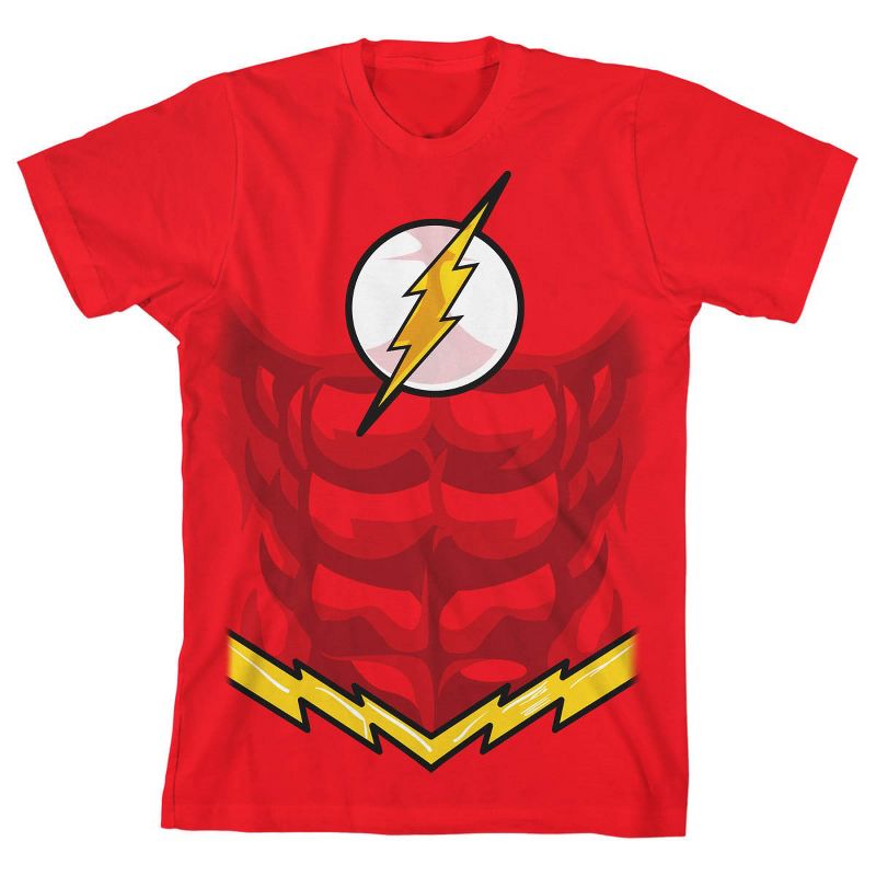 The Flash Lightning Bolt Youth Red Graphic Tee, 2 of 3
