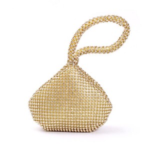 Women's Evening Bags Glitter Rhinestone Triangle Purse Party Prom Wedding Purse - 1 of 4