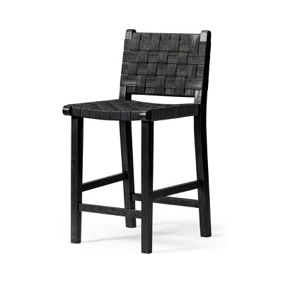 Maven Lane Noah High Back Vegan Leather Counter Height Bar Stool