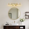 DAKAFUL Crystal Bathroom Vanity Light, Vanity Fixtures with Clear Textured Shades,Wall Sconce Over Mirror,for Bedroom/home decor - 3 of 4