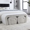 46"W Contemporary Teddy Upholstered Nesting Bench, Including Four Nesting Benches,End Of Bed Bench,Modern Ottoman Bench-Cuddlewood - 3 of 4