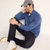 Lands' End Men's Long Sleeve Raglan Hybrid Quarter Zip - 4 of 4