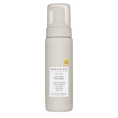 Kristin Ess Sea Salt Air Dry Mousse for Volume + Texture - Styling Product For Waves + Curls - 6.7 fl oz