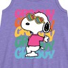 Girls' - Peanuts - Groovy Stacked Graphic Sleeveless Aline Dress - 2 of 4