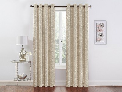 GoodGram 2 Pack Hotel Thermal Grommet 100% Blackout Window Curtain Panels
