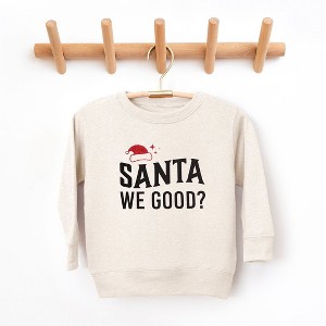 The Juniper Shop Santa We Good Glitter Youth Ultra-Soft Graphic Sweatshirt - 1 of 3