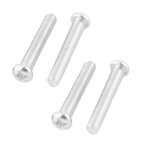 PiccoCasa Household Metal Round Shape Retro Style Cabinet Knobs 1" x 0.8"(D*H) Silver Bronze Tone 4 Pcs - 1 of 4