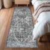 Machien Washable Area Rugs Vintage Printed Accent Carpet Non Slip Low Pile Indoor Mat Oriental Distressed Throw Rugs for Bedroom - 2 of 4