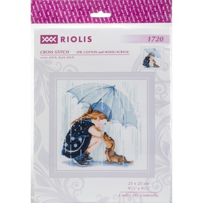 RIOLIS Counted Cross Stitch Kit 9.75"X9.75"-Under My Umbrella (14 Count)