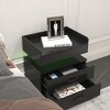 NicBex Nightstand with 2 Drawers,Bedside Tables with Adjustable LED Strip Light for Bedroom,Living Room - 2 of 4