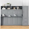 Mshliw Murphy Bed Wall Bed with Closet and Drawers, Foldable Space Saving Bed with Built-in Storage Shelves, Hidden Cabinet Bed - 2 of 4