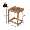C-Shaped Accent Table, Narrow End Table for Living Room, Durable Acacia Side Table with Natural Finish-The Pop Home - 3 of 4