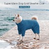 Dog Winter Coat Soft Fleece Pullover Pajamas, Cozy Jumpsuit Apparel Outfit Clothes Walking Hiking Sleep, Pet Windproof Warm Cold Weather Jacket Vest - 4 of 4