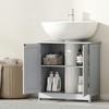 Resenkos Bathroom Vanity Cabinet, Under Sink Bathroom Cabinet with 2 Doors and Adjustable Shelf, - 3 of 4