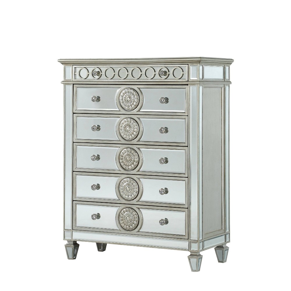 Photos - Dresser / Chests of Drawers 44" Varian Chest Mirrored - Acme Furniture