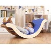Safstar 3-in-1 Kids Climber Set Wooden Arch Triangle Rocker w/ Ramp & Blue Mat - 2 of 4