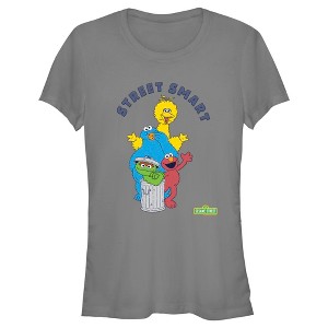 Junior's Sesame Street Group Street Smart T-Shirt - 1 of 4