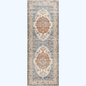 Mark & Day Edgerton Washable Woven Indoor Area Rugs Burnt Orange - 1 of 4