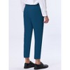 Lars Amadeus Men's Cropped Dress Business Pants Straight Fit Flat Front Suit Trousers - 3 of 4