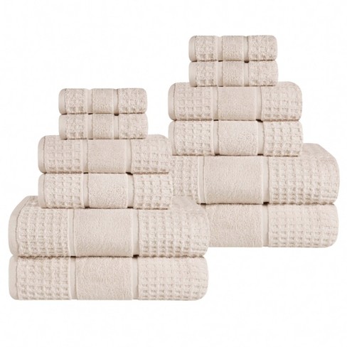 Zero Twist Cotton Medium Weight Face Towel Washcloth Set Of 12, White -  Blue Nile Mills : Target