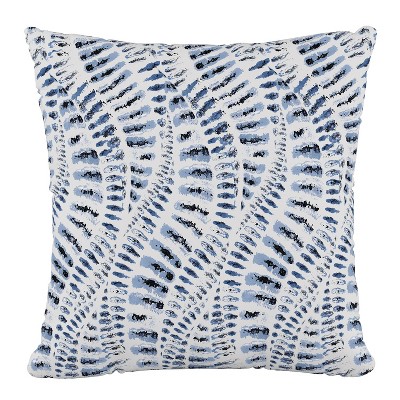 18"x18" Polyester Pillow in Snake Skin Blue - Skyline Furniture: Removable Cover, Indoor Use, Zippered