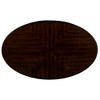 Hostack 42'' oval wood coffee table with 2-Tiers and Open Storage Shelf for Living Room, Beige and Espresso Top - 4 of 4