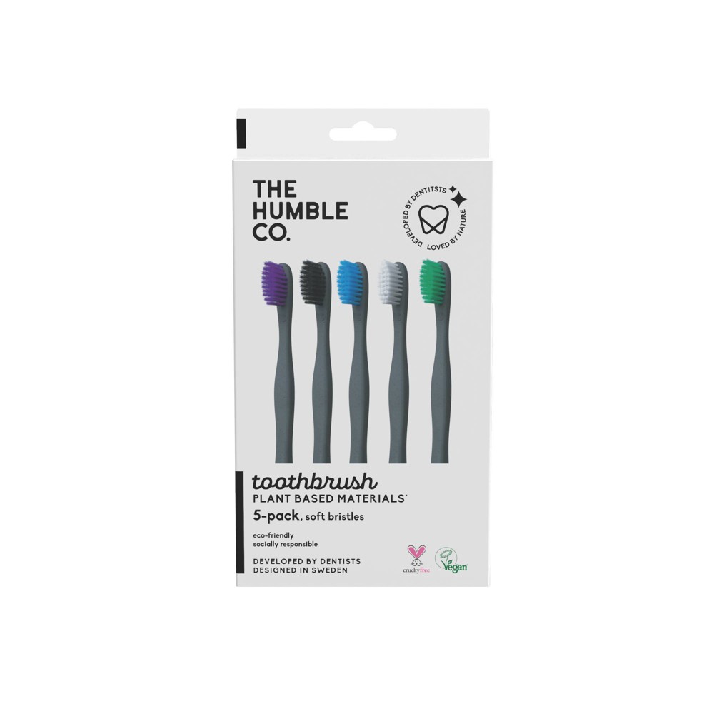 Photos - Electric Toothbrush The Humble Co. Plant Based Toothbrush - 5ct - Soft