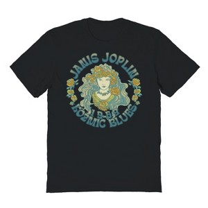 Janis Joplin Men's Janis Roses Short Sleeve Graphic Cotton T-Shirt - 1 of 1