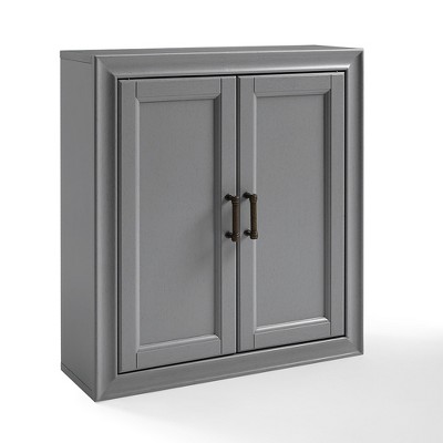 Tara Wall Decorative Wall Cabinet Gray - Crosley