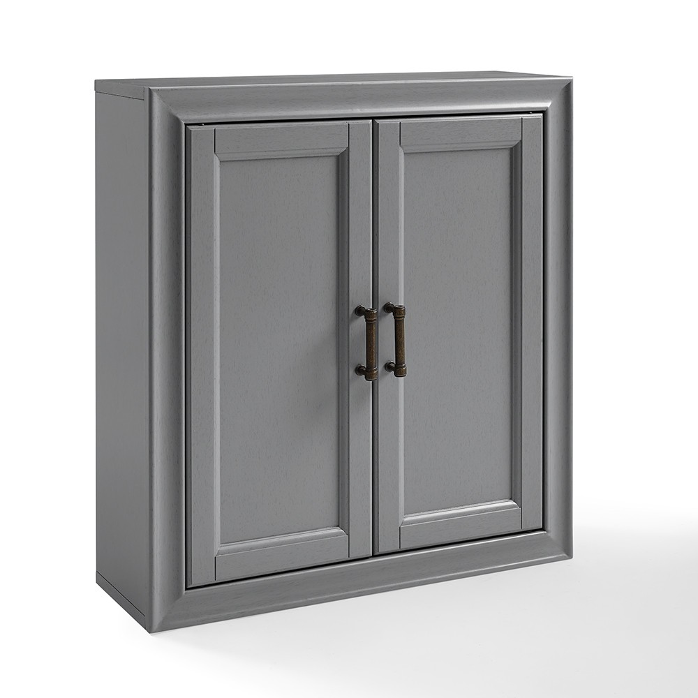 Photos - Wardrobe Crosley Tara Wall Decorative Wall Cabinet Gray  