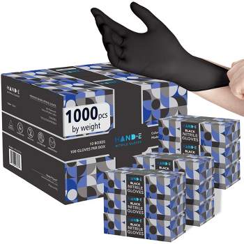 Hand-E Nitrile Exam Gloves, 3 Mil Thickness, Latex & Powder Free, Perfect for Cleaning & Cooking - 1000 Pack