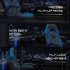 BlackArc High Back Gaming Chair with Faux Leather Upholstery, Height Adjustable Swivel Seat & Padded Flip-Up Arms - 3 of 4