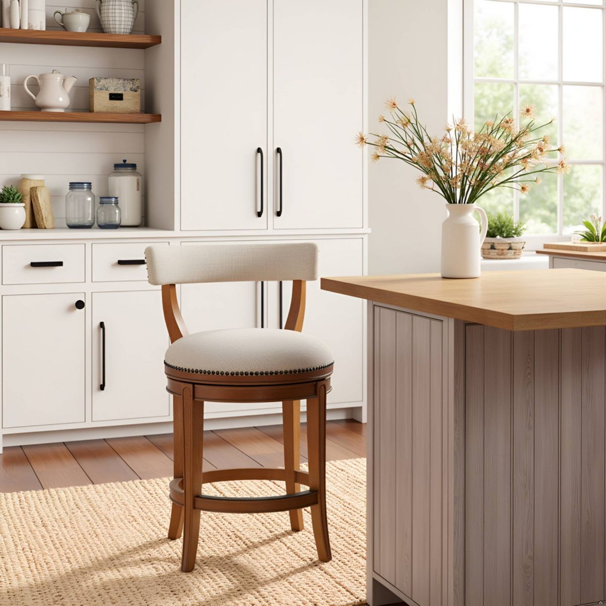 Hanover Swivel Counter Height Barstool - Alaterre Furniture - thumbnail 5