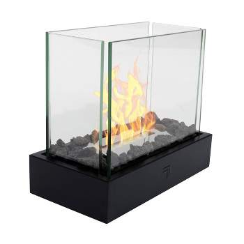 Sharper Image Infinity Outdoor Tabletop Fireplace Black