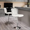 Sapphtopaz 2PCS Swivel Bar Stool with Tufted Back Adjustable 24"-33" Counter Height Barstools with Footrest Dining Chairs for Kitchen Island - 2 of 4